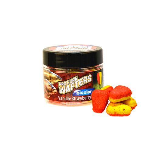 Benzár Mix Bicolor Pro Corn Wafters Vanília-Eper ízű, ponty horgász csali - Wafter