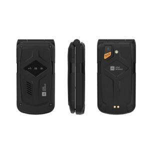 AGM M10 Flip 4G ütés- és vízálló IP68 nagy gombos mobiltelefon vészhívóval, kártyafüggetlen, Dual Sim, fekete