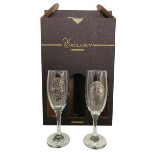 Exclusiv 45. házassági évfordulós pezsgőspohár szett díszdobozban - Pohár