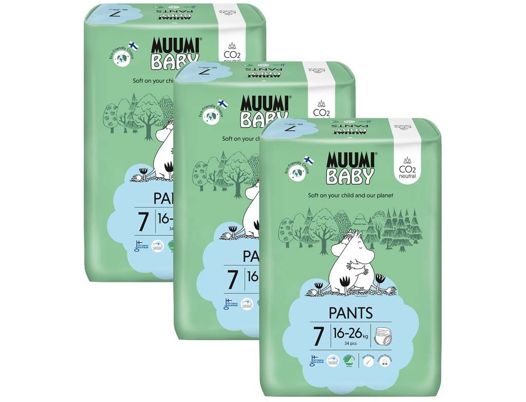 MUUMI Baby Pants 7 XL 16-26 kg (102 db), havi csomagolású nadrágp...