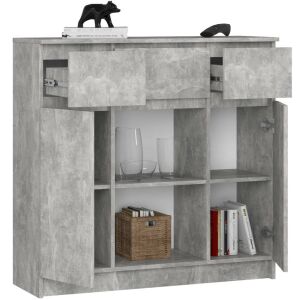 Akord K100 Beton Komód 3 Fiókos 2 Ajtós Tárolószekrény