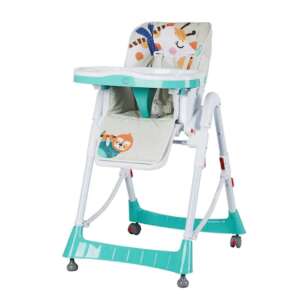 Krzesełko do karmienia My First Baby z regulacją wysokości - Zwierzęta #türkiz-white