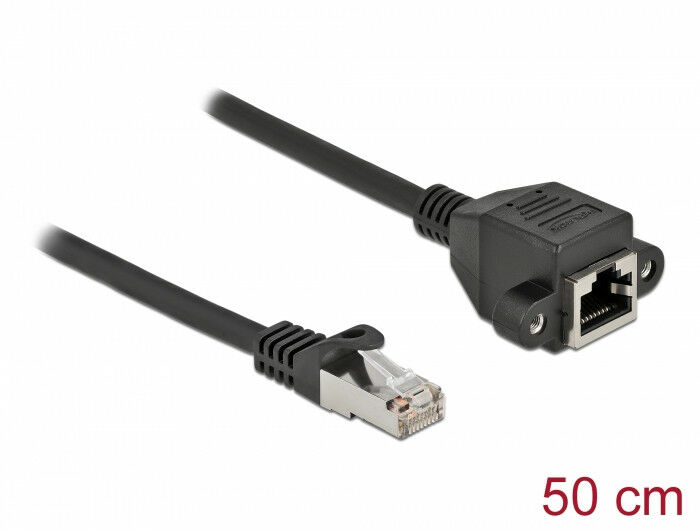 Delock Hálózat bővítő kábel S/FTP RJ45 apa - RJ45 anya Cat.6A, 50...