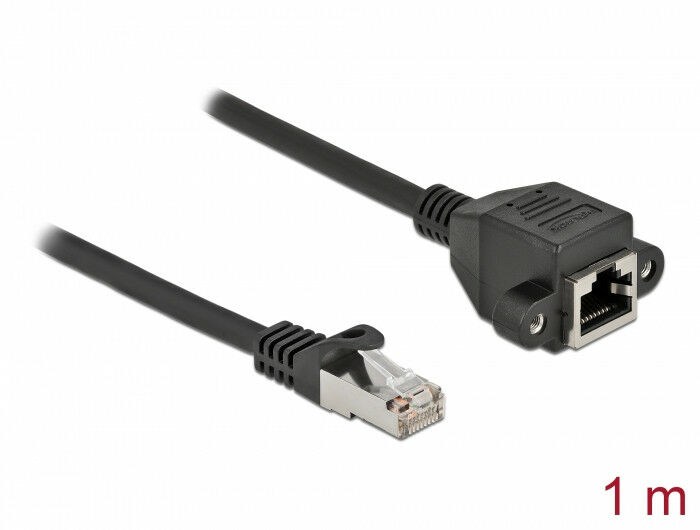 Delock Hálózat bővítő kábel S/FTP RJ45 apa - RJ45 anya Cat.6A, 1...
