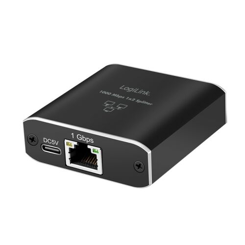 Logilink Gigabit Ethernet Elosztó 1-2, 1000 Mbit/s, USB tápellátással (NS0011) 129846132