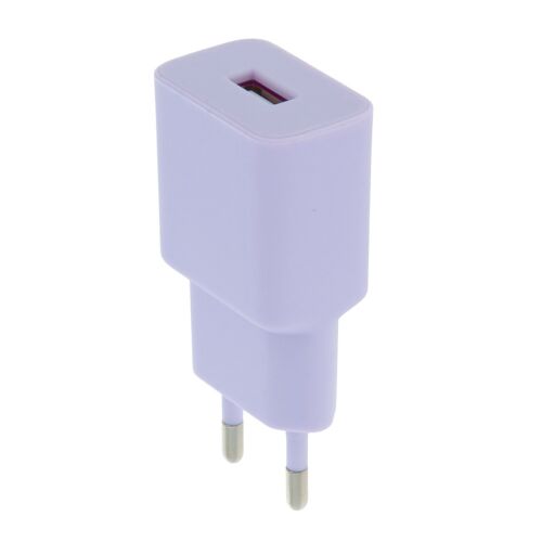 Setty LSIM-A-129 lila USB-A fali töltő 2.4A kimenettel - Setty