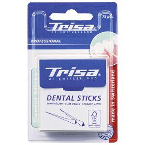 Scobitori dentare din lemn Trisa, 75 bucati, Cod 901350 136252592 - Trisa