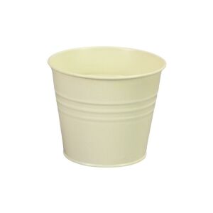 Bádog kaspó selyem-matt - krém 17x15cm