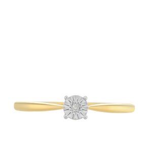 Arannyal Bevont Ezüst Gyűrű Fehér Gyémánttal, PCY10942/57 129850687 - Női kiegészítő