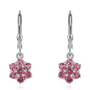 Ezüst Fülbevaló Cruzeroi Rubellittel, ROS213 129850748 - Női fülbevaló