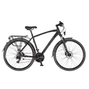 Visitor Terra Man fekete férfi trekking kerékpár csomagtartóval és sárvédőkkel - Visitor