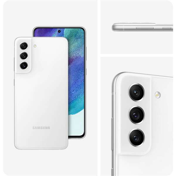 Samsung galaxy s21 fe 5g 128gb 6gb ram dual sim mobiltelefon, fehér