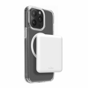 Puro Power Mag 5000mAh fehér mágneses power bank iPhone-hoz MagSafe tokkal - Puro