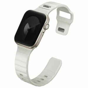 Uniq Stride SE Apple Watch szíj 42/41/40mm, fehér FKM gumiszíj - Okosóra szíj
