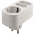 Fehér 3-utas Schuko adapter, európai dugó adapter