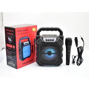 Difuzor Bluetooth portabil SK-668 cu microfon, difuzor wireless, negru și albastru - Boxe Portabile