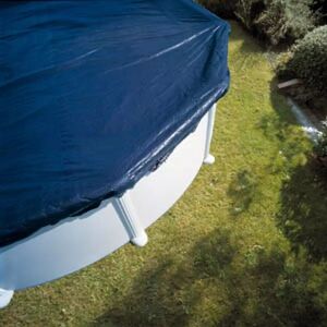 Gre Winter-Pool-Abdeckung für ovale Pools, 5m x 3m, blau, schützt den Pool vor Schmutz und Regen - Gre