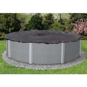 Deluxe PE Winter-Pool-Abdeckung auf einem runden Metallrahmen-Pool - Pool-Decken