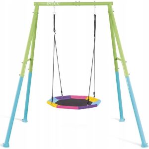 Legan gniazd INTEX, cadru verde cu picioare albastre, scaun leagăn gniazd colorat - Intex