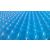 Nahaufnahme der LUX 250 Pool-Solarabdeckung, blau, Blasendesign