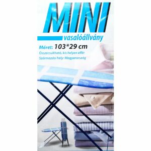 Mini vasalóállvány, 103x29 cm, összecsukható, helytakarékos - Vasalódeszka és Vasalódeszka huzat