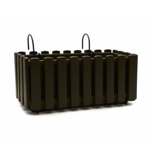 Balkonláda akasztóval Boardee Fencycase barna 38cm 129870212 - Balkonláda