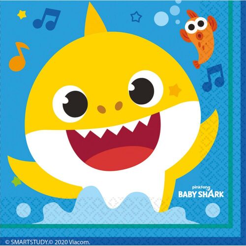 Baby Shark Music szalvéta 16 db-os 33x33 cm 129875107