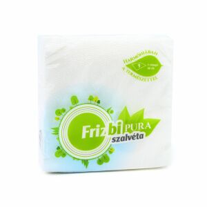 Szalvéta Frizbi Pura fehér 1rtg 32X32cm 40lap 129875401 - Szalvéta
