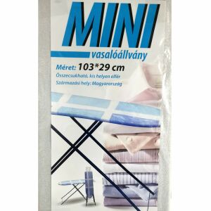 Mini vasalóállvány, 103 x 29 cm, összecsukható, helytakarékos, magyar gyártmány - Vasalódeszka és Vasalódeszka huzat