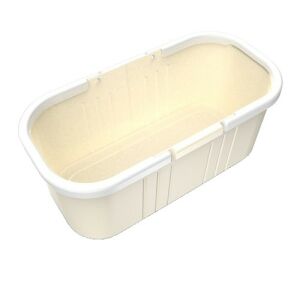 Vedro na plochý mop Flippy, žlté, pohľad z uhla - Čistiace zariadenia