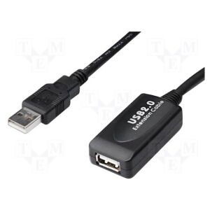 Digitus DA-73102 USB 2.0 hosszabbító kábel 20M fekete - Assmann