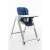 My First Baby dark blue adjustable high chair with double tray, angled view