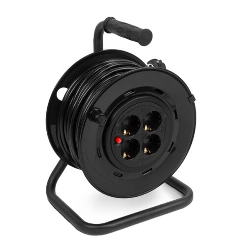 Globiz Kábeldob fém tartóval - 4x - 3x1,5 mm² - 25 m 139050311