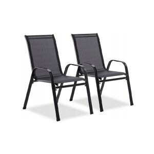 Sada záhradnch stoliiek 54x72x96 cm (2 ks) - ierna 129888888