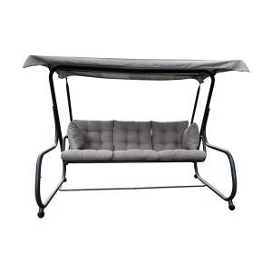 GardenLine szürke kerti hintaágy, 215x130x175 cm, ideális kültéri pihenéshez - Hintaágy