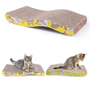 Kratzbrett für Katzen mit Wellendesign: Scândură de zgâriat pentru pisici cu design ondulat și pisici care o folosesc - Petshop