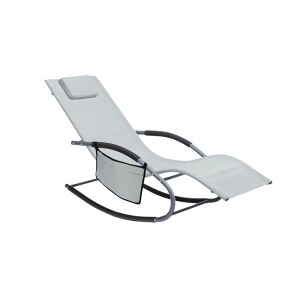Garten-Schaukelliege - 148 x 63 x 87 cm - Hellgrau 129899276