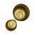 2er-Set Blumentopfmasken – Gold und rauchgraues Metall, 19 cm und 14 cm 129901002