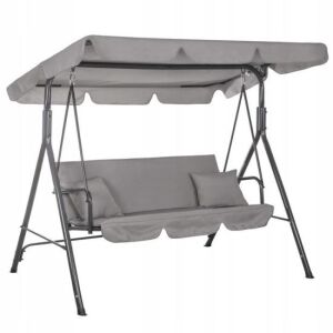 Balansoar de grădină Luna cu 3 locuri, gri deschis, 170x110x150 cm - Springos