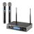SAL MVN610 professional wireless microphone set, range approx. 50m, metal handheld microphones, desktop professional receiver, automatic pairing, 2x100 UHF channels for interference-free reception 129901964