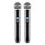 SAL MVN610 professional wireless microphone set, range approx. 50m, metal handheld microphones, desktop professional receiver, automatic pairing, 2x100 UHF channels for interference-free reception 129901964