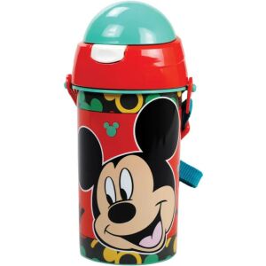 Бутилка за вода Disney Mickey Mouse, 500 ml, червена с дизайн на Мики Маус - Носител на храна и напитки