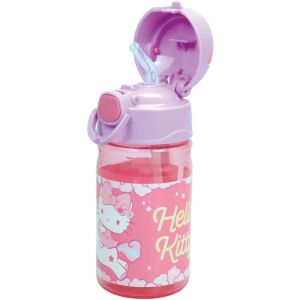Бутилка за вода Hello Kitty Unicorn 350ml със сламка и каишка за носене - Носител на храна и напитки