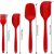 1 db ecset és 3 db konyhai spatula Binhai készlet, szilikon, piros 136162061
