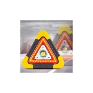 SIKS HB-6608 Vészhelyzeti reflektor, 500 Lumen, COB, USB-vel újratölthető Power Bank, COB LED megvilágítású fényvisszaverő háromszög, napelemes vagy USB töltéssel, állítható fényerő 136259839 - Elakadásjelző