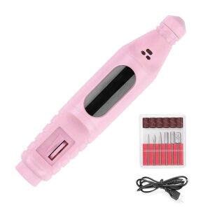 Pila electrica unghii SIKS®, 6 capete interschimbabile, viteza reglabila, 20000 rpm, roz 139779976 - Scaune de salon, Set de unghii, Dispozitiv de îngrijire facială și Polizor de unghii