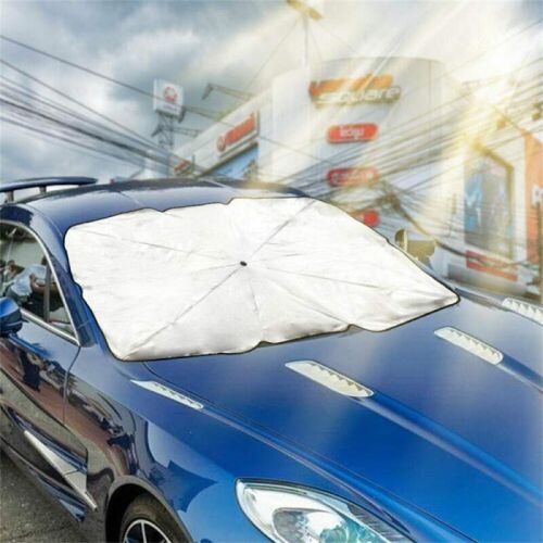 Parasolar Auto Pliabil SIKS®, pentru Masina, in Forma de Umbrela, Negru-Argintiu, Rezistent UV 145346794