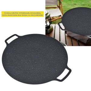 SIKS kerek japán főzőlap fogantyúkkal, grilllap, tapadásmentes, többrétegű, átmérő 30 cm, fekete 136259199 - Sütőtárcsa