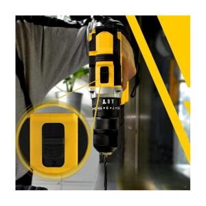 SIKS ütőfúró készlet, 26 tartozékkal, 2 db 36 V-os elemmel, önmetsző, menetes üzemmód, spirálfúró üzemmód, 18 sebesség, 2,0 Ah teljesítmény, rugalmas hosszabbító, sárga/fekete 145851152 - SIKS