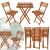 Set balcon din lemn Bs001lb Colaj cu scaune pliabile